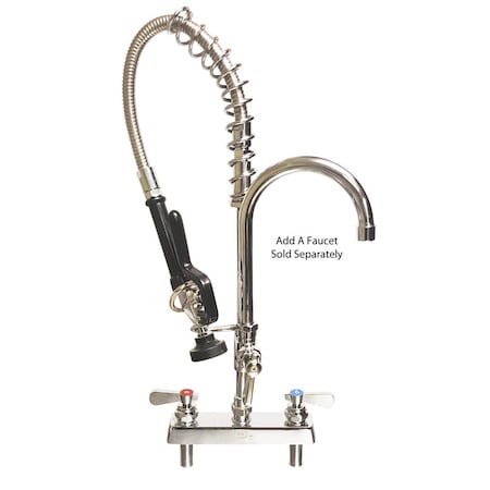 Bk Resources Mini Pre-Rinse 4"O.C. Faucet, Reduced Size For Small Spaces W/ BKF-8DM BKF-8DM-MINI